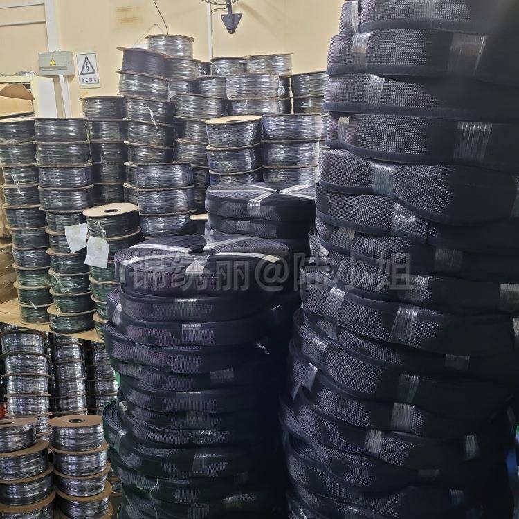 黑色常规现货编管聚脂汽UVD车线蛇皮阻网燃保护织编织套管一盘束
