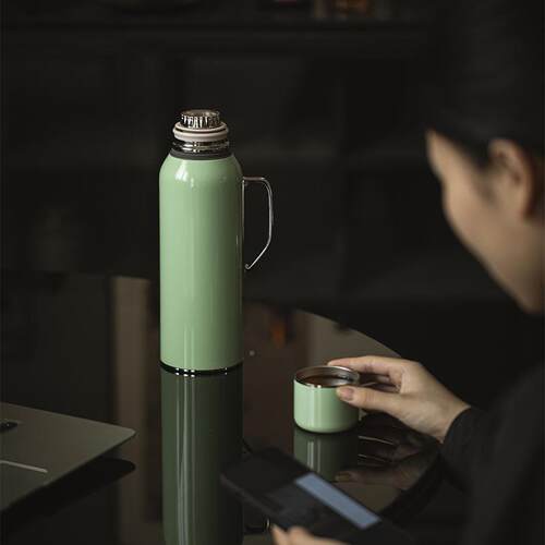 雅墨焖茶壶机械温显不家SLO用保温水壶16锈钢户外便携己典保温壶