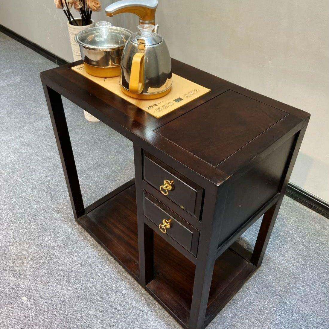 南边美胡桃茶水茶台柜水壶家用水一体多功能实木茶车柜移动985木