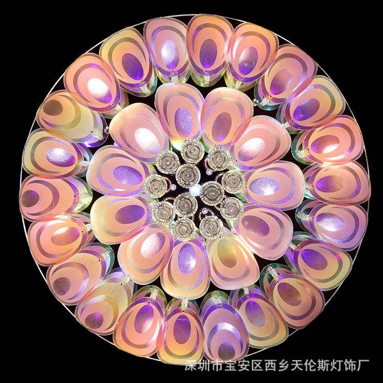 过道水晶灯线切割吸顶灯圆形简约水晶灯晶房间灯卧室ZVG低压水灯