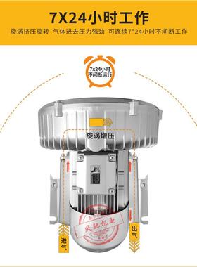 7.57.5kwKW吸吹W两用风机7.5KW旋涡泵7500吹两用机7500W风吸旋涡