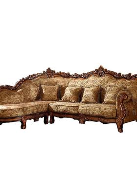 式布别艺转角沙组合美式实木客厅复XGW古发奢欧华小户型家用墅沙