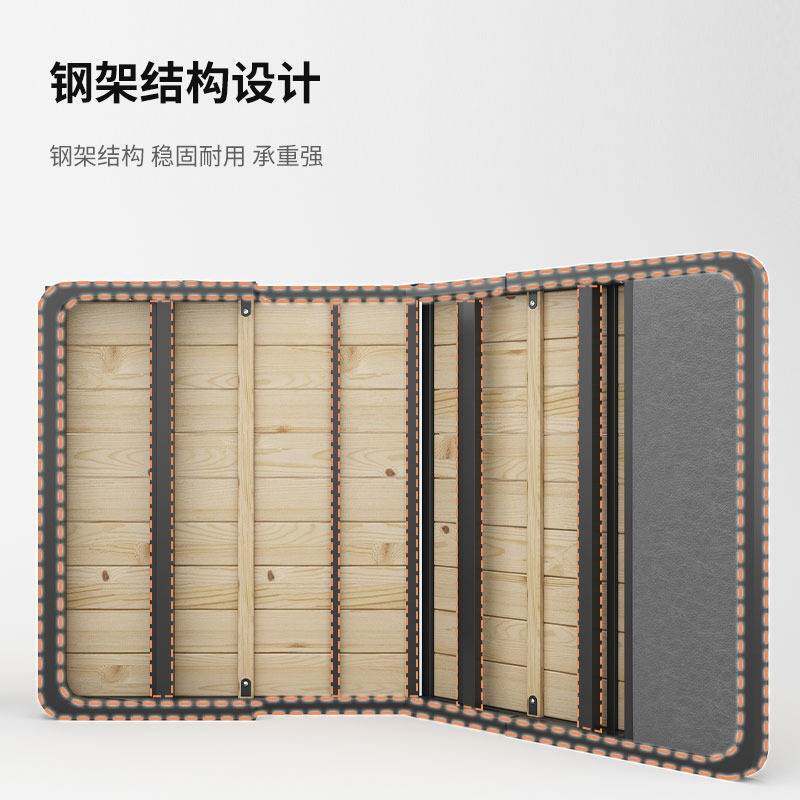 办公室折叠床单人床简易家用午休成人午睡加固铁架木板双人折叠床