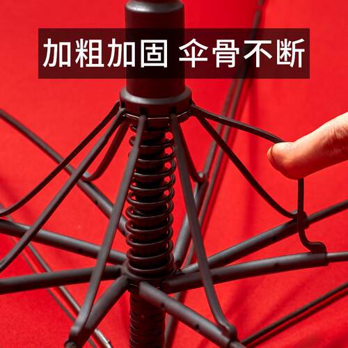 伞24骨伞雨伞大大加固加加厚长柄24骨超大伞黑结实带伞套男复EHU