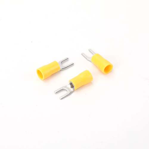 PVC端子 SV5.5-4  叉形Y/U型冷压线头鼻子绝缘欧式国标紫铜 欧式
