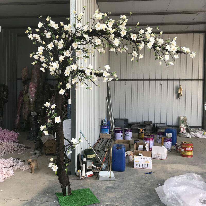仿真玉兰花树仿真植物假树大型落地花艺橱窗装饰假花室内客厅