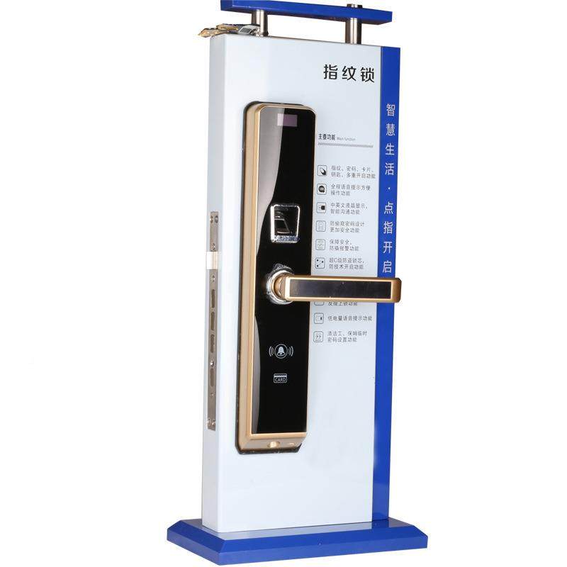 木质锁架展门示架防盗室内锁展架电纹子门锁展示架密码指锁IIB锁