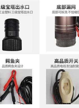 1机2V加油水泵抽酒电CPI动24V大功率油柴油抽0子22伏小型抽油抽