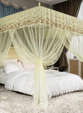 蚊帐结床婚家用红色宫廷床F97J6687帐落地密婚房幔加子三开门公主