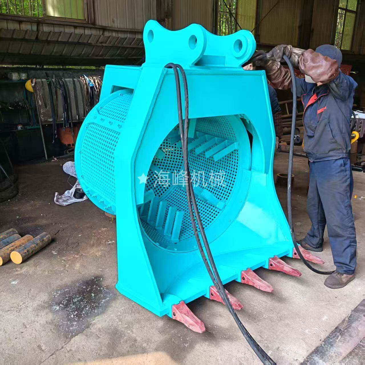 挖挖机筛分斗分建垃筑无品牌/圾泥煤矿渣掘机沙石筛斗