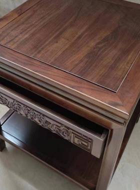 花MUV梨色式实木茶几沙奇发边几角几中茶桌小桌方桌鱼架石架缸子