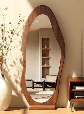 家用全身AL101889镜服装镜店试衣网镜子红女士卧室衣落地壁挂木托