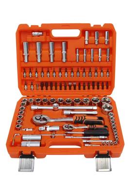 11件工具箱121pcs装组套520套BV材质s2花键锥高改档塑盒机修工具