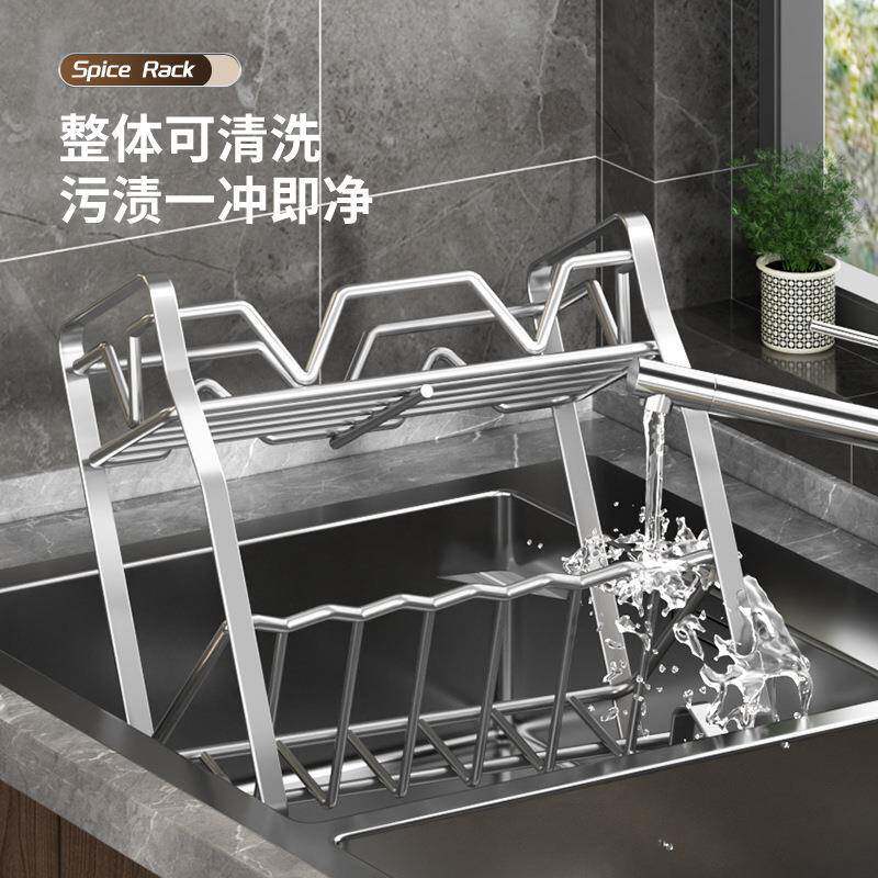 不锈钢调味调盐料架房家用转角多品ltao1007层油酱醋收纳架子厨台