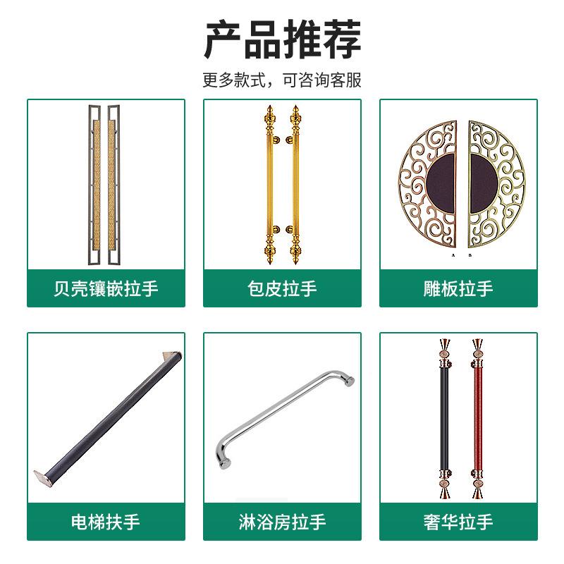 轻刻奢NSG太空铝雕刻拉手酒店墅铜门玻璃门木门钛无指纹金雕把别