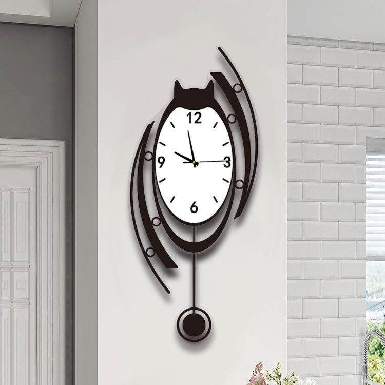 红尚钟表客厅现代网时钟挂艺墙家UHX用装饰餐厅时术创意挂钟爆款