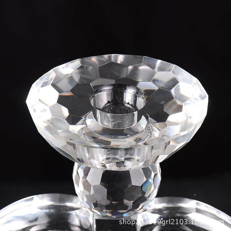 欧式UNZ浪漫三头水蜡台烛家居装饰样板桌房软装婚晶庆婚礼餐烛台