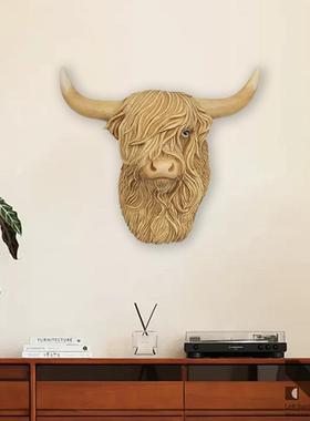 招财高挂地牛头壁NNO墙上装饰品挂件民花园挂宿墙面装饰电视墙装