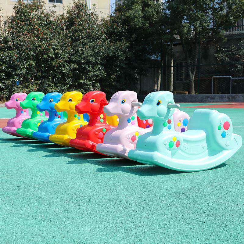 幼园小儿木儿童摇马防摔塑料款摇QYW摇马马防侧翻婴幼儿宝宝户外