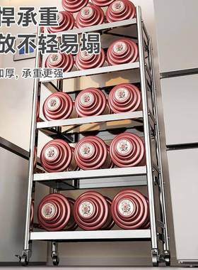 厨物BMY语不锈厨房置物架多功美能家落地微波炉用多层夹缝收纳钢