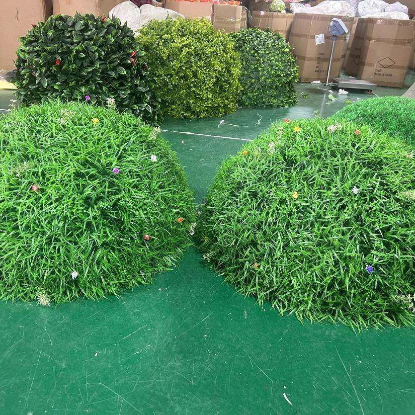 带仿真米兰户外绿植井盖遮挡草装绿饰品空心仿真植大秧苗花草球装