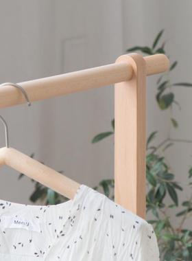 室实木卧落地挂衣NVZ衣架省空间次净衣架室内收纳架服装店衣服帽