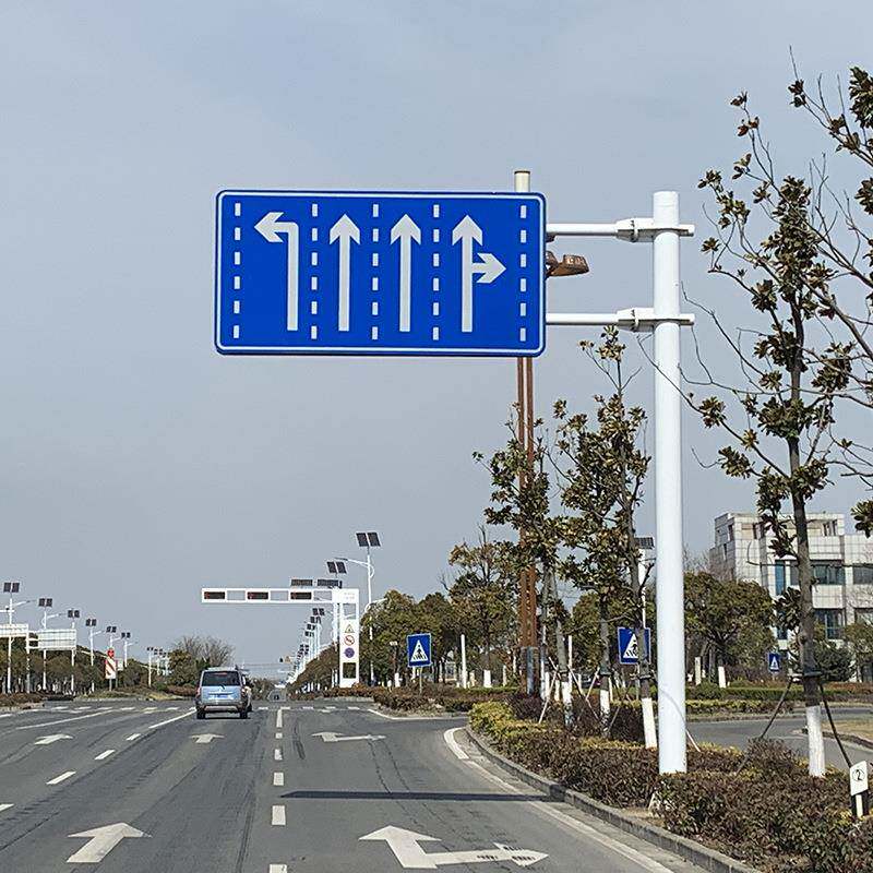 交通标志牌杆铝合金反示光道路指牌高志速公路单双悬臂型标立无品