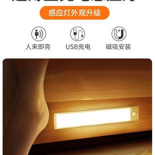 自动光控声控人体感应灯泡充电式过道楼梯楼道免布线磁吸顶灯