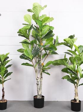 大型仿真绿植叶琴叶QH-52042榕室内厅仿真树大号假树装客饰仿真琴
