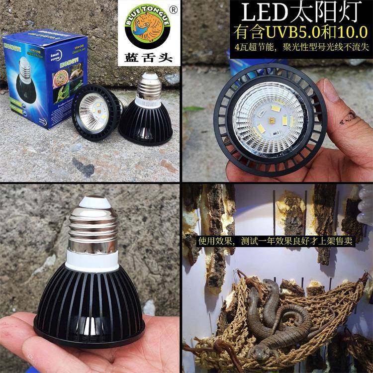 爬宠LED太阳灯 UVA UVB补钙灯 照明补光灯 4瓦节能灯多肉植物灯