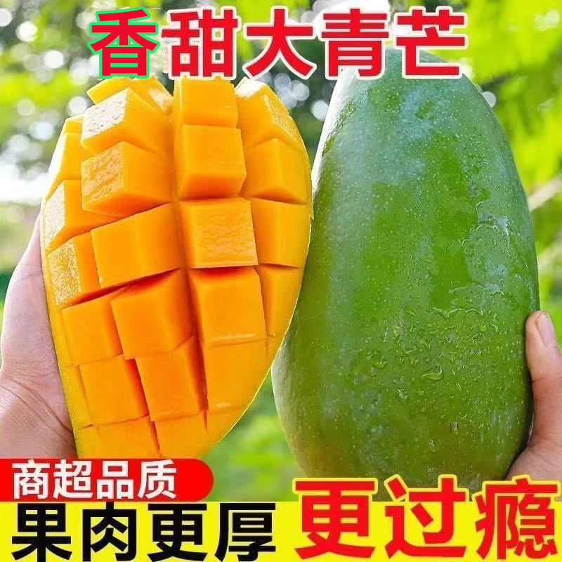越南大青芒10斤芒果新鲜水果热带整箱生吃酸脆青皮非金煌芒辣椒芒