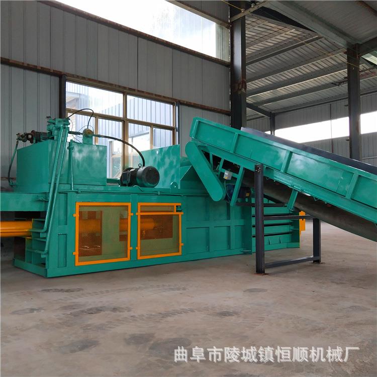 卧式海绵打包机废纸壳旧报纸纸箱全自动大型液压打包机塑料压缩机