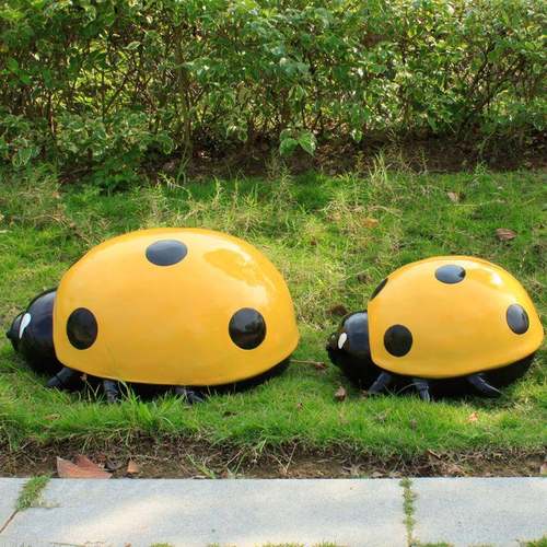 户外花园雕塑仿真虫甲摆件坪庭院园林七装YTI饰星瓢虫草景观小品