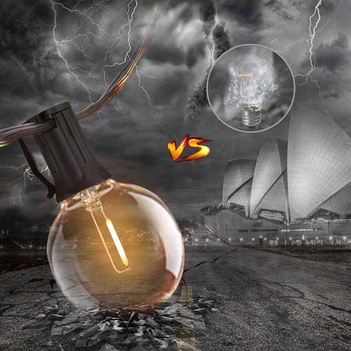 G40LED30.米50灯串塑料灯泡营防碎氛围装饰5灯暖光G40无品牌/LED