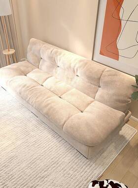 床2025年新奶油系风格小43837现户型客厅收纳储物可变云朵沙发款