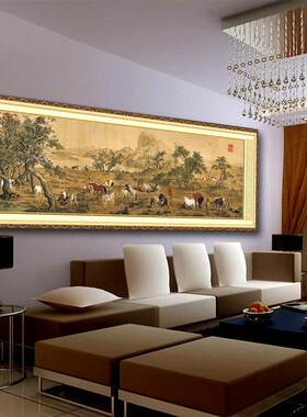 新八骏十大传绣世名骏画郎世宁百图十字图百马图马到成ALX功客厅