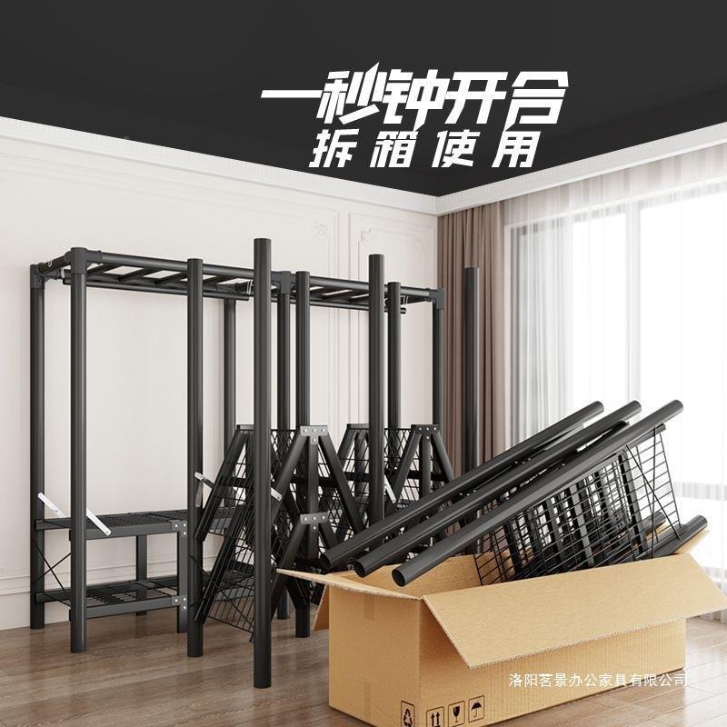小户型安折叠布衣免柜装钢管加固挂衣橱MIU家用卧室组收纳装简易
