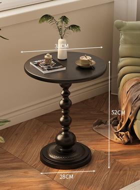 轻奢沙12571发床边几阳客厅家用小茶几边桌复角几铁艺古头置物台小圆桌