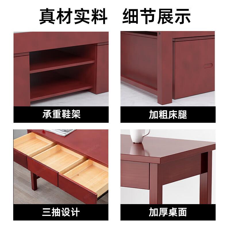 实营具双层床木宿舍制式上下营房单人床带底床柜组实木公寓PKA合