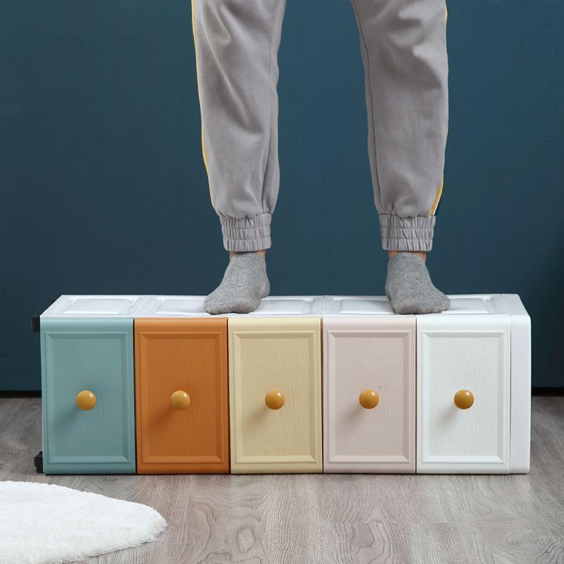 夹缝收纳柜抽屉生式厨房浴室置厕所卫间储NZV物柜柜物塑料床头柜