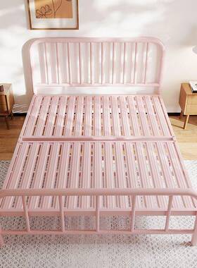 MRY式铁艺床1双人床加厚加固现欧代简约单人床架.5米出租屋宿舍铁