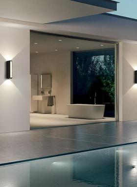 户外墻壁14287灯阳台灯灯防别墅庭院外le水d室墙灯门口大门两侧洗墙灯