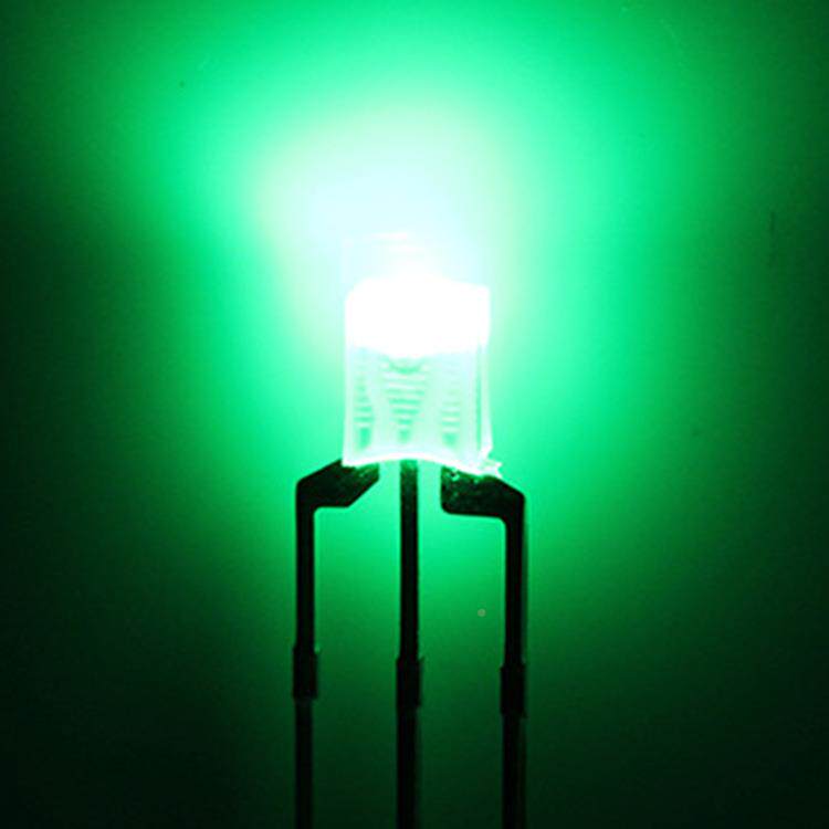 2形4雾阳状红蓝翠绿红双色共阴共方三脚LENEOD直插灯珠发光二极管