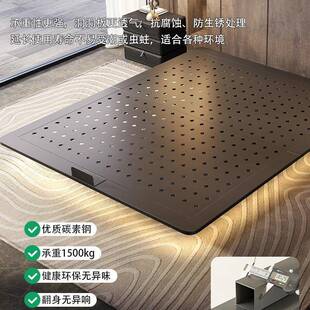 1碳素钢HVS悬浮床架无固床头主卧室米8双齐人边加厚加铁架2025新