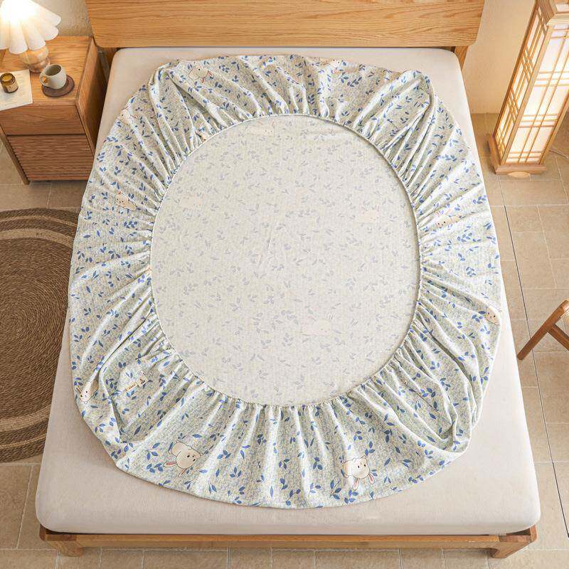 类棉老粗布床笠床罩单件加厚床垫防尘保纯护UOO套全床单罩三件A棉