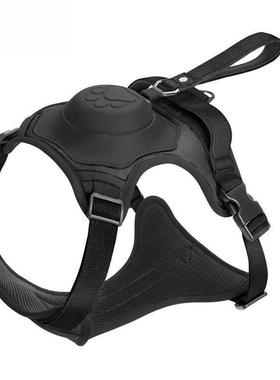 狗带型狗牵引绳胸背一大体OQC可伸缩遛狗绳中型犬宠物背心式背防