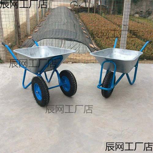 独轮小双推工地农用车沙无品牌/土建筑翻搬斗垃圾运花园人力轮手