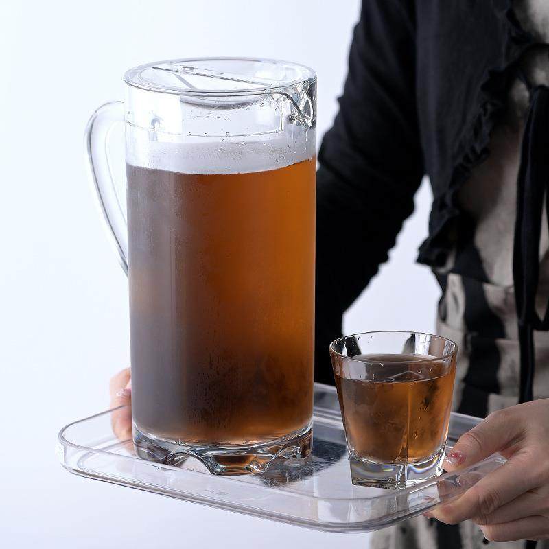 啤大壶扎直身塑酒料PC冷水壶料耐高温商用冷水壶酒吧KTV果汁饮壶
