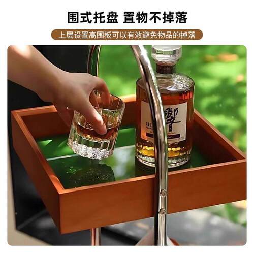 设角复古感边几实木收纳置物架计师艺术几双层KYM创意型小户茶几