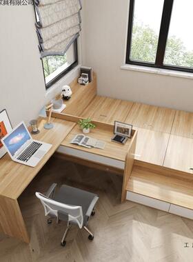 小型高箱榻米带书桌单床衣柜户一榻体床组AXY合板式小房间多功能